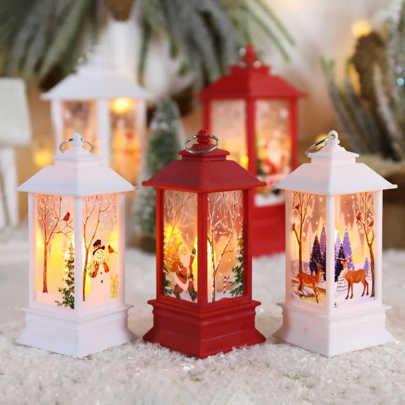 New Christmas Wind Lamp Candle Table Lamp Small Night Lamp Elderly