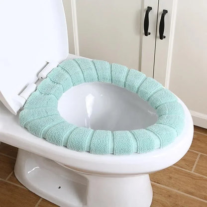 Toilet Seat Cover Warm Soft Acrylic Washable Mat Home Decor Closestool