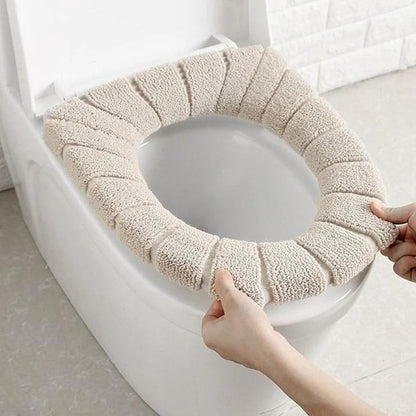 Toilet Seat Cover Warm Soft Acrylic Washable Mat Home Decor Closestool