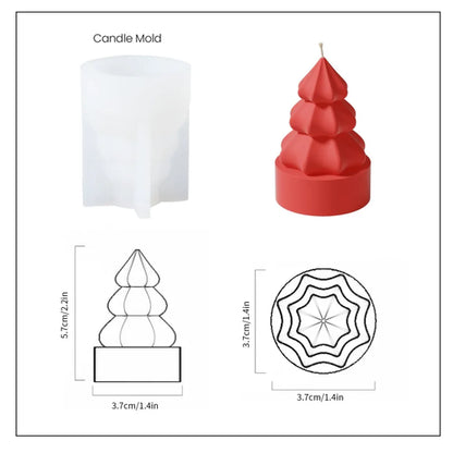 Mini Christmas Tree Silicone Mold DIY Scented Candle Soap Mould