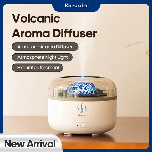 Volcano Aroma Diffuser 160ml Small Essential Oil Sprayer USB Desktop