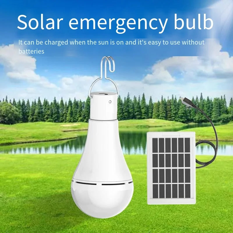 Solar Light Waterproof USB Charged Hanging Emergency Sunlight Powered