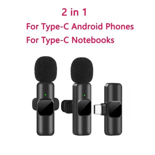 New Wireless Lavalier Microphone Portable Audio Video Recording Mini