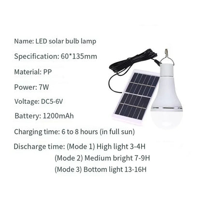 Solar Light Waterproof USB Charged Hanging Emergency Sunlight Powered