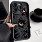 Cartoon Pokemon Gengar Plain Phone Case for iPhone 16 15 14 13 12 Pro