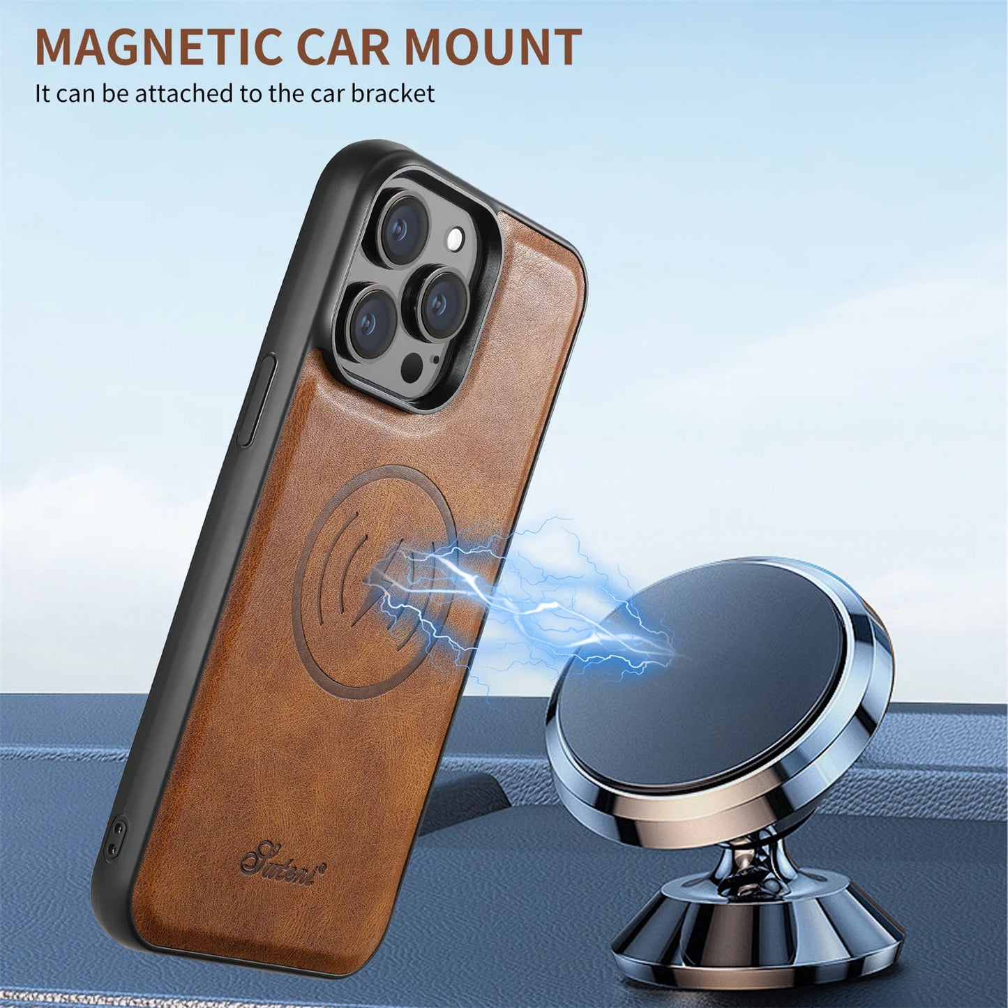 Wallet Phone Case Card Holder Leather Magnetic Pocket Cover For iPhone