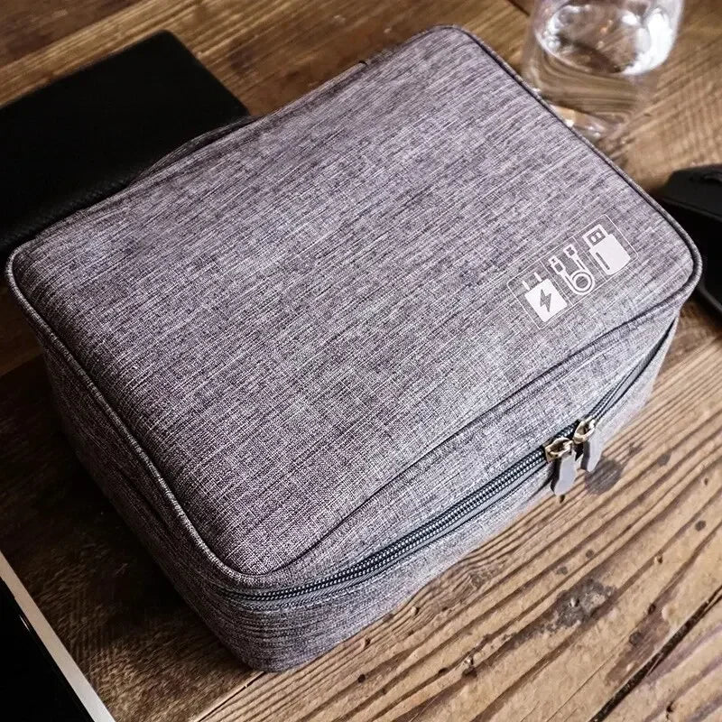 Cable Storage Bag Waterproof Digital Electronic Organizer Portable USB