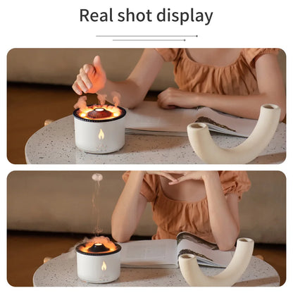 Volcano Flame Aroma Diffuser Air Humidifier Essential Oils Cool