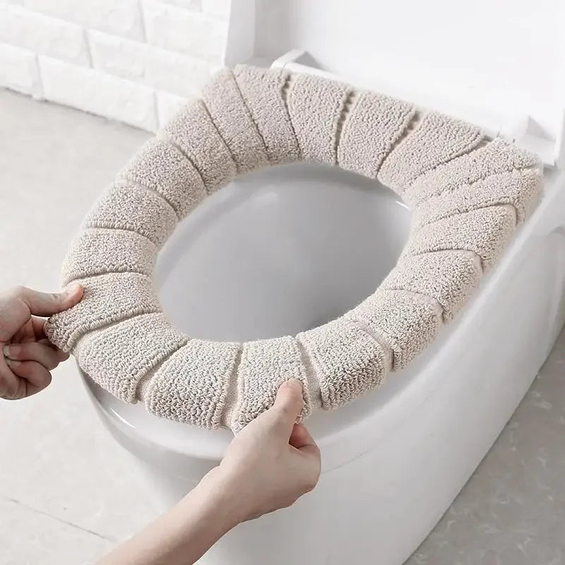 Toilet Seat Cover Warm Soft Acrylic Washable Mat Home Decor Closestool