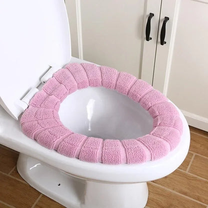 Toilet Seat Cover Warm Soft Acrylic Washable Mat Home Decor Closestool