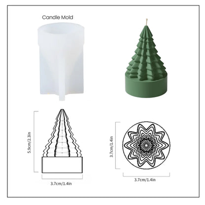 Mini Christmas Tree Silicone Mold DIY Scented Candle Soap Mould