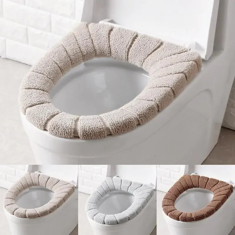 Toilet Seat Cover Warm Soft Acrylic Washable Mat Home Decor Closestool