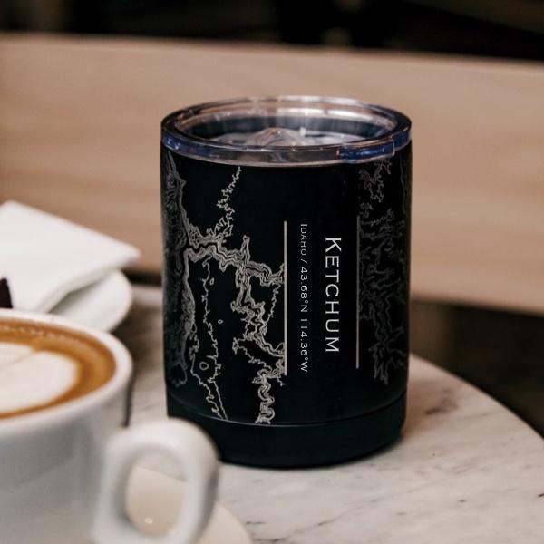 Ketchum - Idaho Map Insulated Cup in Matte Black